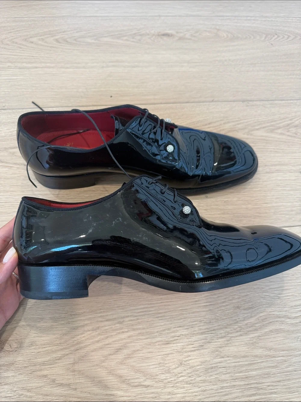 Christian Louboutin patent shoe